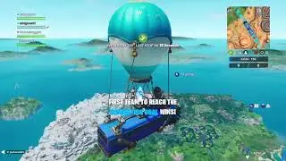 Fortbyte Challenge # 70 - Fortnite Season 9 | Skydiving Above Lazy Lagoon With Vibrant Contrails