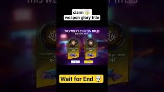 How to claim weapon glory title in cs rank #freefire #csglorytitel #weaponglorytitle #shortsfreed
