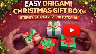 Easy Origami Christmas Gift Box 🎁 | Step-by-Step Paper Box Tutorial