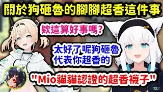 狗砸魯的腳腳到底有多香? 讓Mio的貓貓聞半天的超香襪子【白上吹雪 x 大神澪 x 風真伊呂波】【Hololive中文精華】