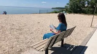 Silent Reading Vlog at West Meadow Beach