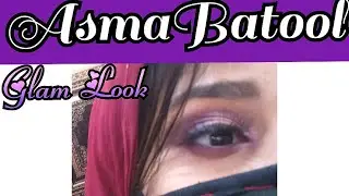 Pruple eye look || glam eye look|| with 3 eye shadow|| with asmaBatool