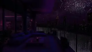 24-Hour of Rain Sounds and Distant Thunder in NYC | Happy New Year 2026 | White Noise for Sleep