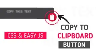 Copy Text To Clipboard Button Using HTML CSS & JavaScript