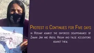 Protest is Continues for Five days in Hoshap against the enforced disappearance of Zaman Jan