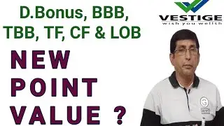 Vestige New Point Value Of D.Bonus,TBB,BBB,TF, CF & LOB । वेस्टीज नई पॉइंट वैल्यू कैलकुलेशन के साथ