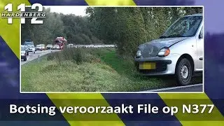 Botsing veroorzaakt File op N377