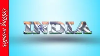 How to make 3d text with indian flag in ps touch and pixllab