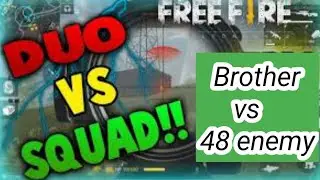 Free fire Brothers Vs 48 enemy challenge|| chota bhai Pro hai|| free fire pro players