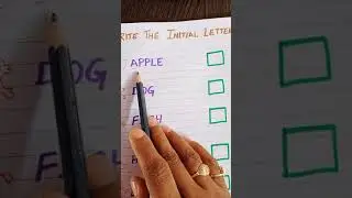 English Write the initial letter sound