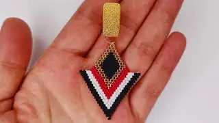 Aretes con tejido Peyote en Miyuki