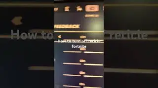 How to turn off reticle fortnite