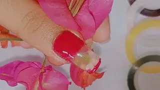 Transparent polygel floral nail art || Easy method ||#girly  #nailtutorial #polygelnailsdesigns
