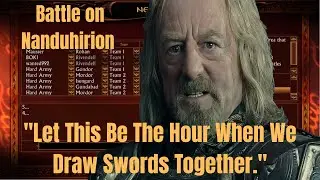 Epic 4v4 Battle on Nanduhirion | BFME 1 Patch 2.22 | Massive Armies & Intense Siege Warfare!