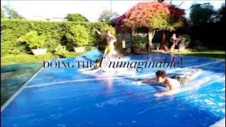 LETS HAVE SOME FUN - Slip N Slide with Airtrack ⛱🏄&zwj;♀️🤩✨