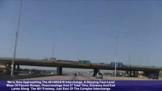 Ontario Provincial Hwy 401 West, Toronto Metro West, Exit 357 - Exit 336