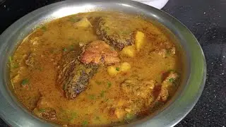 রুইমাছ দিয়ে মাটির আলুর ঝোল সাথে মসলা ভেন্ডি দারুন খাওয়া হলো দুপুরে 
