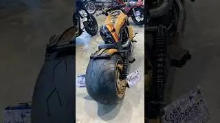 V-Rod Customizada + Pneu Monstro! Custom Harley-Davidson V-Rod with Massive Rear Tire!