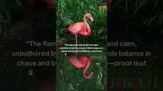Inspirational - Like A Flamingo #Inspirational #Flamingo #GraceAndStrength #wildlifeinspiration