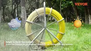 VEVOR 425 ft Fiberglass Fish Tape: Ultimate Cable Pulling Tool for Walls & Electrical Conduit