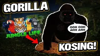 Горилла всех убивает в игре Jungle Life Roblox!