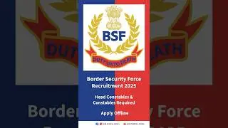 BSF recruitment 2025 #bsf #bsfrecruitment #jobportalindia #jobs #governmentjobs #2025 #viral