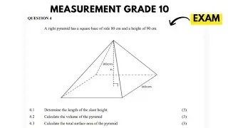 Grade 10 Measurement | EXAM Questions 