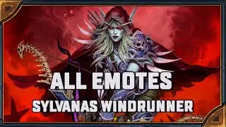 Hearthstone. All Emotes Sylvanas Windrunner  - New Hunter Hero.