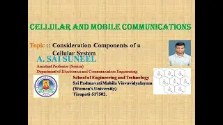 Unit-1:: CMC :: Consideration Components of a Cellular system