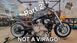 Suzuki M109R Pt2 Intruder Frame Customization | Traditional Fabrication Build