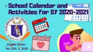 School Calendar and Activities SY 2020-2021