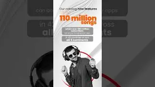 Our catalog have over 110 million songs for all our partners' streaming apps &bull; #musiclabel