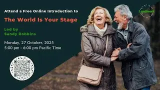 Attend a free Introduction to The World Is Your Stage led by Sandy Robbins #theworldisyourstage