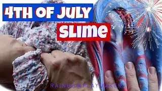 4th of JULY SLIME! PATRIOTIC DAISO BUTTER! RED WHITE BLUE FLOAM! GLUE AND SLIME GIVEAWAY!!  RESTOCK!