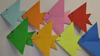 Making origami fish 🐟 simple steps 