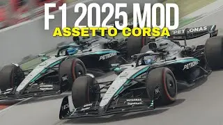 Мод Assetto Corsa F1 2025 &mdash; эпическая битва на Гран-при Мексики! Антонелли против Рассела!