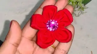 DIY: Cloth Flower Making | EasyTricks Fabric Flowers Making | How to Make Fabric Flower