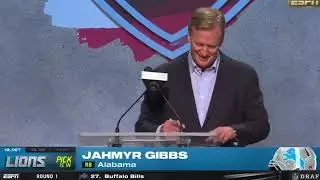 The Detroit Lions Select Jahmyr Gibbs 12th Overall in the 2023 NFL Draft