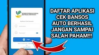 DAFTAR APLIKASI CEK BANSOS ANTI GAGAL