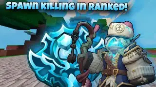 Spawn Killing in Ranked With Crypt-wrecked Skin | Roblox Bedwars LittleSpideyYT 