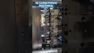 96-Cavities Preform Mold Testing| 12.7g 28mm Neck Size #petpreform #petbottle