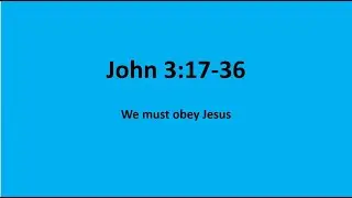 Bible Study: John 3:17-36