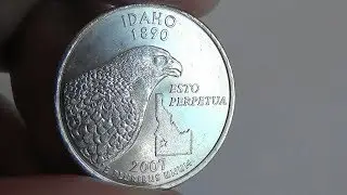 Coin USA quarter dollar 2007 (IDAHO)/Монета США 25 центов 2007 год (Айдахо)