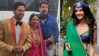 Rupali Ganguly With Husband Ashwin Verma & Reel Hsbnd Gaurav Khanna At Ravivaar With Star Parivaar