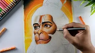 Hanuman Ji Drawing ,Oil Pastels Drawing | Step By Step