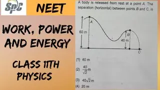 A body is released from rest at a point A . The separation ( horizontal ) between points B and  C,is