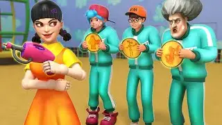 Scary Teacher 3D vs Squid Game | Horror Monster Shaped Dalgona Candy Challenge Who Can Beat Them??