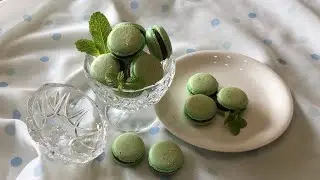 【基本/簡単】チョコミントマカロン // Mint Chocolate Macarons Recipe