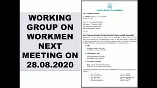 11TH BPS UPDATE - WORKING GROUP FOR WORKMEN NEXT MEETING DATE