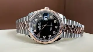 Rolex DateJust 36 Black rose gold